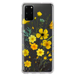 Samsung Galaxy S20 Plus Yellow Summer Flowers Floral Hybrid Protective Phone Case Cover