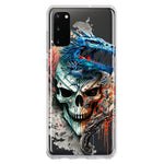 Samsung Galaxy S20 Fantasy Blue Dragon Dream Skull Double Layer Phone Case Cover