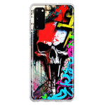 Samsung Galaxy S20 Skull Face Graffiti Painting Art Hybrid Protective Phone Case Cover