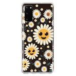 Samsung Galaxy S20 Cute Smiley Face White Daisies Double Layer Phone Case Cover