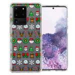 Samsung Galaxy S20 Ultra Classic Christmas Polka Dots Santa Snowman Reindeer Candy Cane Design Double Layer Phone Case Cover