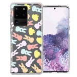 Samsung Galaxy S20 Ultra Pastel Easter Polkadots Bunny Chick Candies Double Layer Phone Case Cover