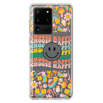 Samsung Galaxy S20 Ultra Choose Happy Smiley Face Retro Vintage Groovy 70s Style Hybrid Protective Phone Case Cover