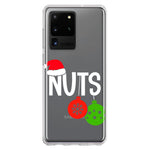 Samsung Galaxy S20 Ultra Christmas Funny Couples Chest Nuts Ornaments Hybrid Protective Phone Case Cover