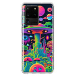 Samsung Galaxy S20 Ultra Neon Rainbow Psychedelic UFO Alien Planet Hybrid Protective Phone Case Cover