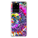 Samsung Galaxy S20 Ultra Vibrant Pink Purple Tie Dye Summer Leopard Swirl Rainbow Hybrid Protective Phone Case Cover