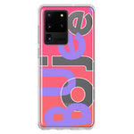 Samsung Galaxy S20 Ultra Pink Purple Clear Funny Text Quote Boujee Hybrid Protective Phone Case Cover