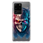 Samsung Galaxy S20 Ultra Cyberpunk Machine Headphones Skull Double Layer Phone Case Cover