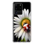 Samsung Galaxy S20 Ultra Cute White Daisy Red Ladybug Double Layer Phone Case Cover