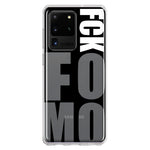 Samsung Galaxy S20 Ultra Black Clear Funny Text Quote Fckfomo Hybrid Protective Phone Case Cover