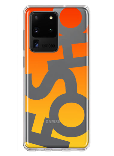 Samsung Galaxy S20 Ultra Orange Yellow Clear Funny Text Quote Fosho Hybrid Protective Phone Case Cover