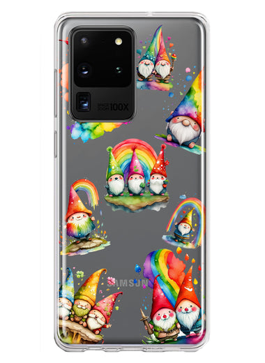 Samsung Galaxy S20 Ultra Colorful Neon Glow Rainbow Gnomes Painting Hybrid Protective Phone Case Cover