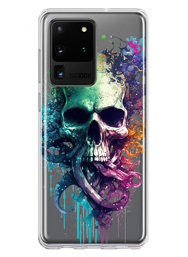 Samsung Galaxy S20 Ultra Fantasy Octopus Tentacles Skull Hybrid Protective Phone Case Cover