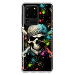 Samsung Galaxy S20 Ultra Fantasy Paint Splash Pirate Skull Hybrid Protective Phone Case Cover