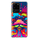 Samsung Galaxy S20 Ultra Neon Rainbow Psychedelic Trippy Hippie Bomb Star Dream Hybrid Protective Phone Case Cover