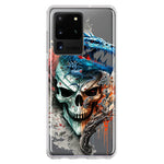 Samsung Galaxy S20 Ultra Fantasy Blue Dragon Dream Skull Double Layer Phone Case Cover