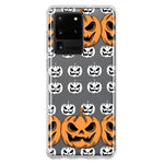 Samsung Galaxy S20 Ultra Halloween Spooky Horror Scary Jack O Lantern Pumpkins Hybrid Protective Phone Case Cover
