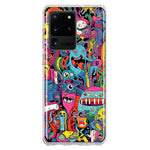 Samsung Galaxy S20 Ultra Psychedelic Trippy Happy Aliens Characters Hybrid Protective Phone Case Cover
