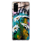 Samsung Galaxy S20 White Daisies Graffiti Wall Art Painting Hybrid Protective Phone Case Cover