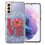 Samsung Galaxy S21 Love Like Jesus Flower Text Christian Double Layer Phone Case Cover