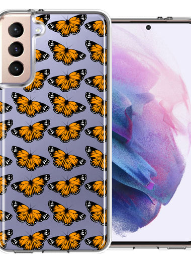 Samsung Galaxy S21 Plus Monarch Butterflies Design Double Layer Phone Case Cover