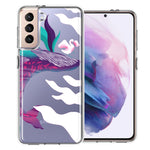 Samsung Galaxy S21 Plus Mystic Floral Whale Design Double Layer Phone Case Cover