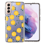 Samsung Galaxy S21 Tropical Pineapples Polkadots Design Double Layer Phone Case Cover
