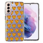 Samsung Galaxy S21 Plus Pizza Hearts Polka dots Design Double Layer Phone Case Cover