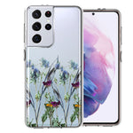 Samsung Galaxy S21 Ultra Country Dried Flowers Design Double Layer Phone Case Cover