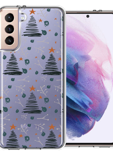 Samsung Galaxy S21 Plus Holiday Christmas Trees Design Double Layer Phone Case Cover