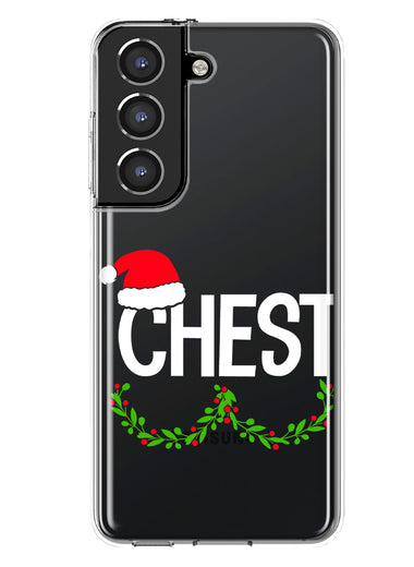 Samsung Galaxy S22 Christmas Funny Ornaments Couples Chest Nuts Hybrid Protective Phone Case Cover