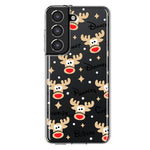 Samsung Galaxy S21 Red Nose Reindeer Christmas Winter Holiday Hybrid Protective Phone Case Cover