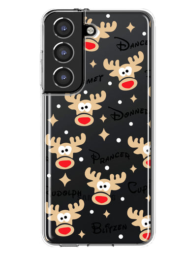 Samsung Galaxy S22 Red Nose Reindeer Christmas Winter Holiday Hybrid Protective Phone Case Cover