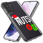 Samsung Galaxy S22 Ultra Christmas Funny Couples Chest Nuts Ornaments Hybrid Protective Phone Case Cover