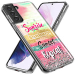 Samsung Galaxy S9 Summer Brush Strokes Sunrise Sunburn Sunset Repeat Hybrid Protective Phone Case Cover