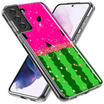 Samsung Galaxy S9 Summer Watermelon Sugar Vacation Tropical Fruit Pink Green Hybrid Protective Phone Case Cover