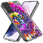 Samsung Galaxy S20 Vibrant Pink Purple Tie Dye Summer Leopard Swirl Rainbow Hybrid Protective Phone Case Cover
