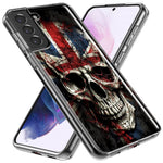 Samsung Galaxy S23 British UK Flag Skull Hybrid Protective Phone Case Cover