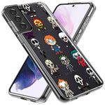 Samsung Galaxy S21 FE Cute Classic Halloween Spooky Cartoon Characters Hybrid Protective Phone Case Cover