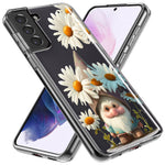 Samsung Galaxy S10e Cute Gnome White Daisy Flowers Floral Hybrid Protective Phone Case Cover