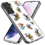 Samsung Galaxy S21 FE Cute Fairy Cartoon Gnomes Dragons Monsters Hybrid Protective Phone Case Cover