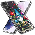 Samsung Galaxy S22 Ultra Gnome Red Purple Blue Roses Garden Hybrid Protective Phone Case Cover