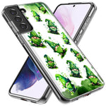 Samsung Galaxy S9 Gnomes Shamrock Lucky Green Clover St. Patrick Hybrid Protective Phone Case Cover