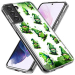 Samsung Galaxy Note 9 Gnomes Shamrock Lucky Green Clover St. Patrick Hybrid Protective Phone Case Cover