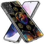 Samsung Galaxy S21 Mandala Geometry Abstract Dragon Pattern Hybrid Protective Phone Case Cover