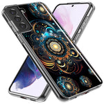 Samsung Galaxy S21 Mandala Geometry Abstract Multiverse Pattern Hybrid Protective Phone Case Cover