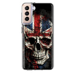 Samsung Galaxy S21 FE British UK Flag Skull Hybrid Protective Phone Case Cover