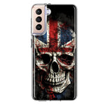 Samsung Galaxy S21 Plus British UK Flag Skull Hybrid Protective Phone Case Cover