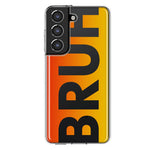 Samsung Galaxy S21 Plus Orange Red Clear Funny Text Quote Bruh Hybrid Protective Phone Case Cover