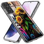 Samsung Galaxy S22 Ultra Sunflowers Graffiti Painting Art Hybrid Protective Phone Case Cover